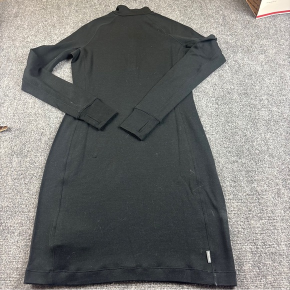 ICEBREAKER Women’s Black Granary 260 Merino Wool Long Sleeve 1/4 Zip Dress Small - Picture 2 of 13